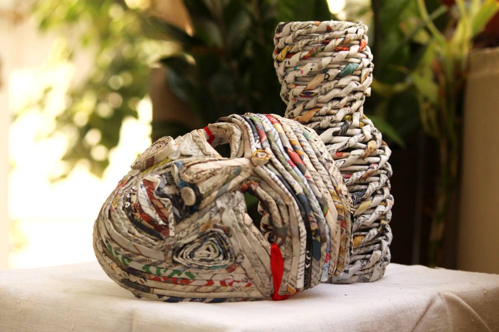 Rolled Paper Vase and Basket